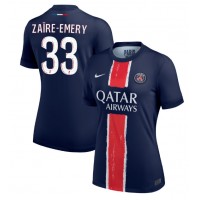 Paris Saint-Germain Warren Zaire-Emery #33 Hemmatröja Kvinnor 2024-25 Korta ärmar